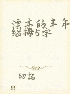 漂亮的丰年经的继拇5字