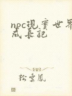 npc现实世界成长记