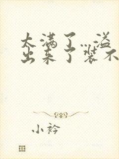 太满了...溢出来了装不下了