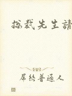 总裁先生请低调