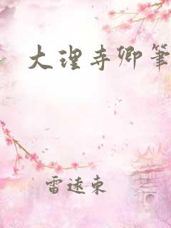 大理寺卿笔趣阁