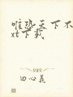 唯恐天下不乱txt下载