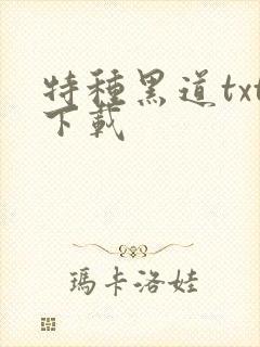 特种黑道txt下载