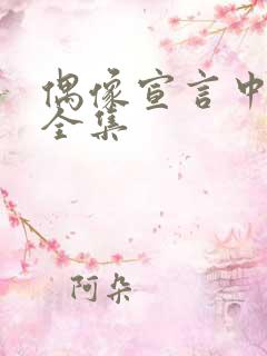 偶像宣言中文版全集