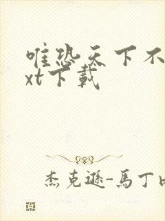 唯恐天下不乱txt下载