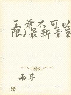 王爷不可以!(限)最新章节