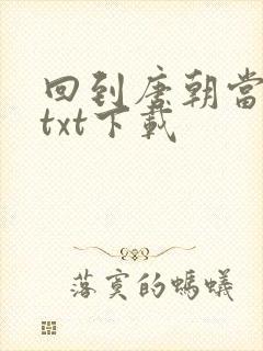 回到唐朝当皇帝txt下载