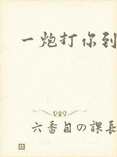 一炮打你到天亮