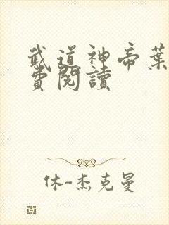 武道神帝叶辰免费阅读