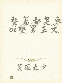 整篇都是车的doi双男主文