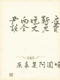 尹向晚靳夜擎小说全文免费阅读无弹窗