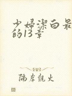 少妇洁白最刺激的13章