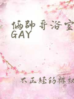 俩帅哥浴室互攻GAY