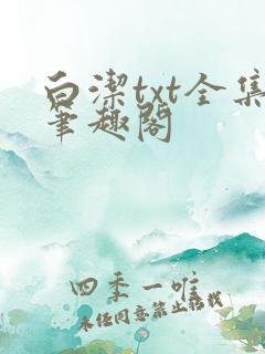 白洁txt全集笔趣阁