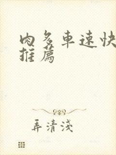 肉多车速快的书推荐