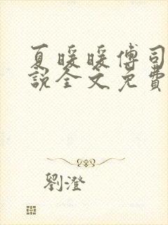 夏暖暖傅司寒小说全文免费阅读