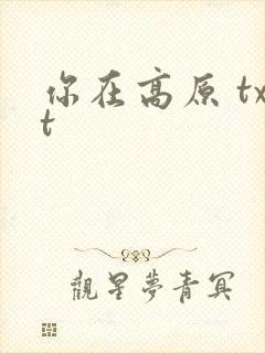 你在高原 txt