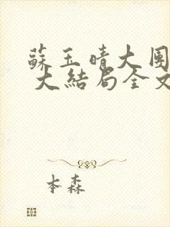 苏玉晴大团圆6 大结局全文