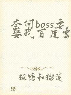 奈何boss要娶我百度云