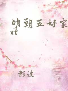 明朝五好家庭txt