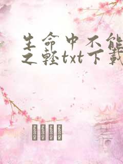 生命中不能承受之轻txt下载