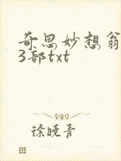 奇思妙想翁乱13部txt
