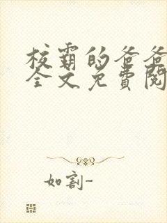 校霸的爸爸小说全文免费阅读