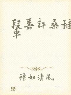 段嘉许桑稚浴室车