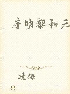 唐明黎和元君瑶