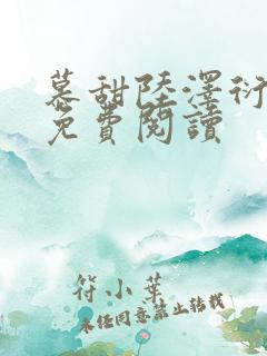 慕甜陆泽衍小说免费阅读