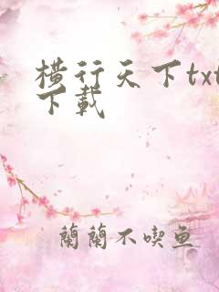 横行天下txt下载