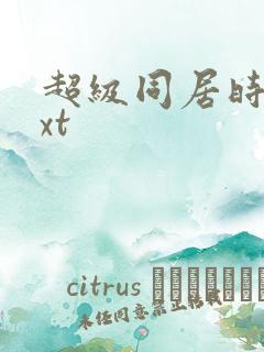 超级同居时代txt