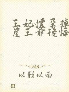 王妃怀孕掉下悬崖王爷后悔了