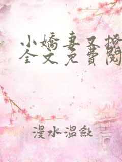 小娇妻又撩又甜全文免费阅读