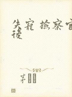 失宠 检察官皇后