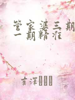管家婆三期必开一期精准