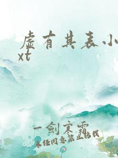 虚有其表小说txt