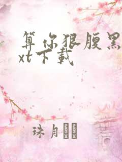 算你狠腹黑男txt下载