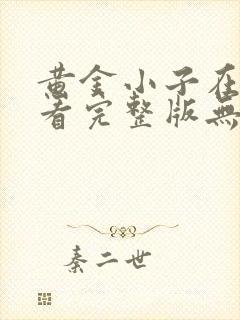 黄金小子在线观看完整版无删减高清