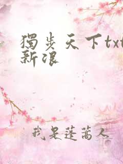 独步天下txt新浪