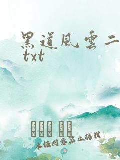 黑道风云二十年 txt