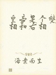 皇帝是个双被左相和右相