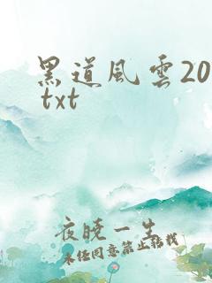 黑道风云20年 txt