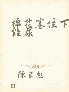 棉花塞住下面不能尿