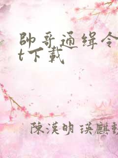 帅哥通缉令txt下载