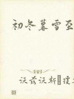 初冬暮雪至白头