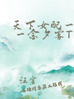 天下女配一般湿 一念夕雾TXT