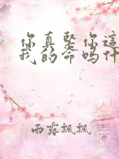 你真紧你这是要我的命吗什么意思