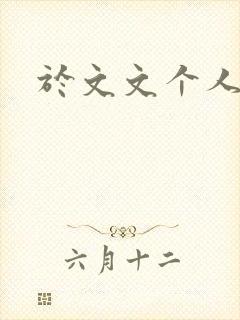 于文文个人简历