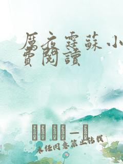 厉夜霆苏小汐免费阅读